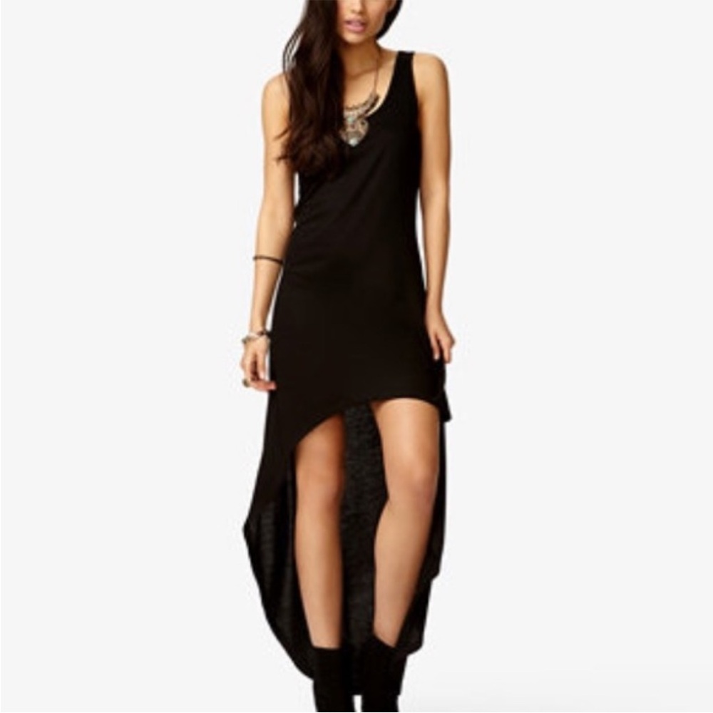 Forever 21 Simple Black high low Dress